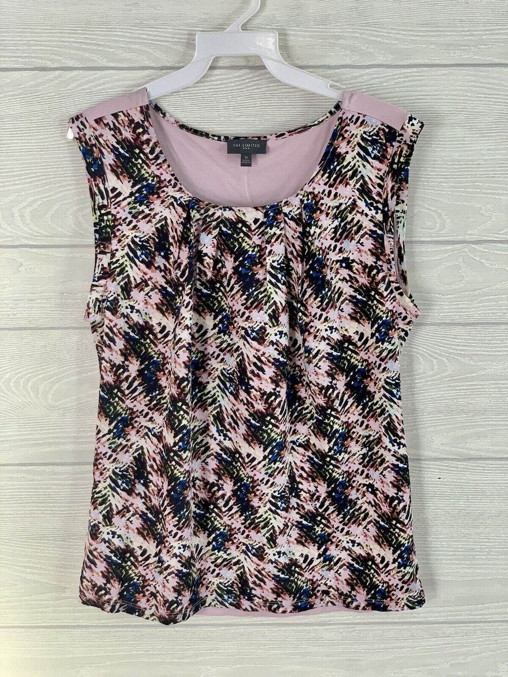 The Limited Pink Print Sleeveless Top Size M NWT